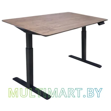 Стол для работы стоя ErgoSmart Wooden Electric Desk 1300х750х27 мм (дуб мореный/черный)